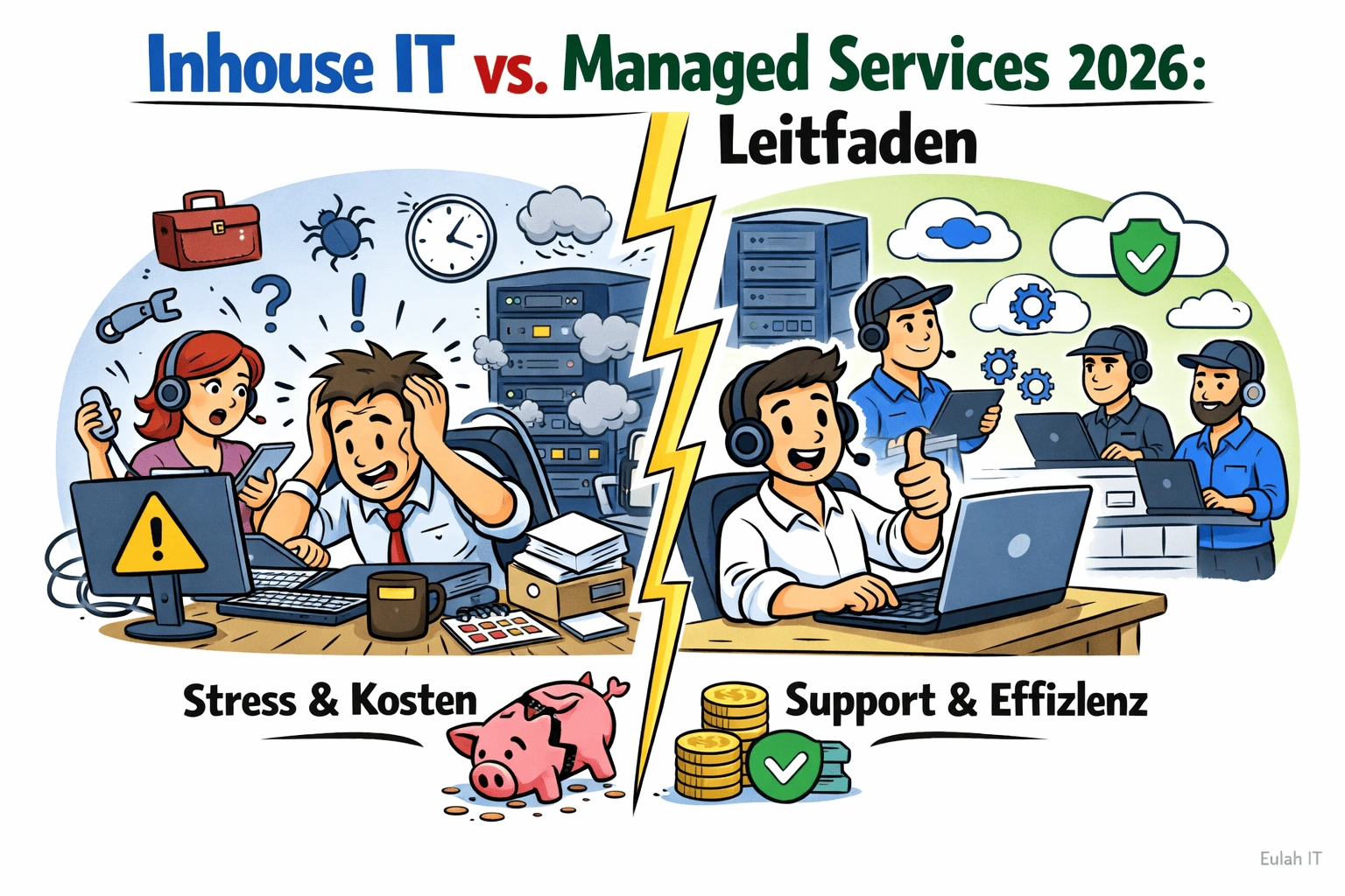 Inhouse IT vs. Managed Services 2026: Leitfaden