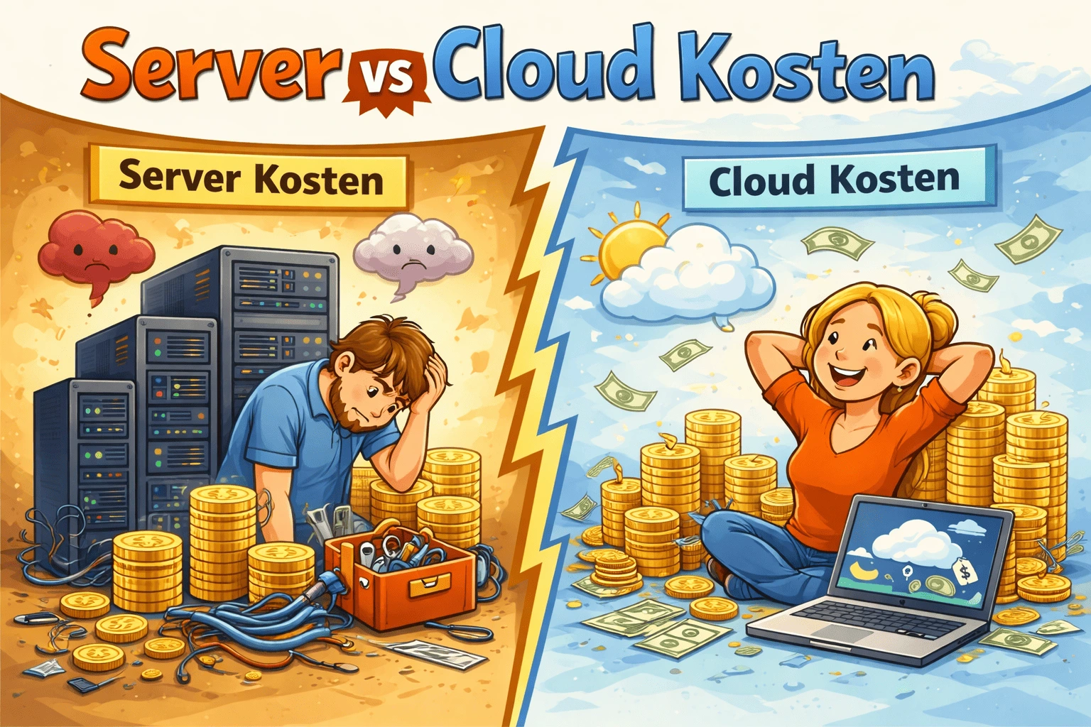 Server vs Cloud Kosten: Was lohnt sich für KMU?