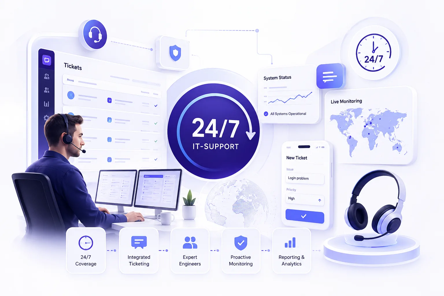 24/7 IT-Support und Helpdesk