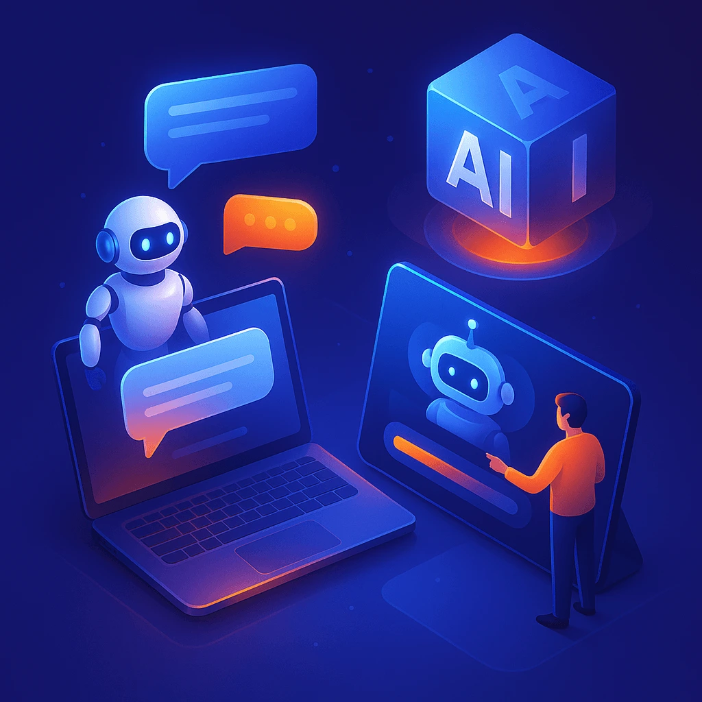 Kundenkommunikation & Chatbots Illustration