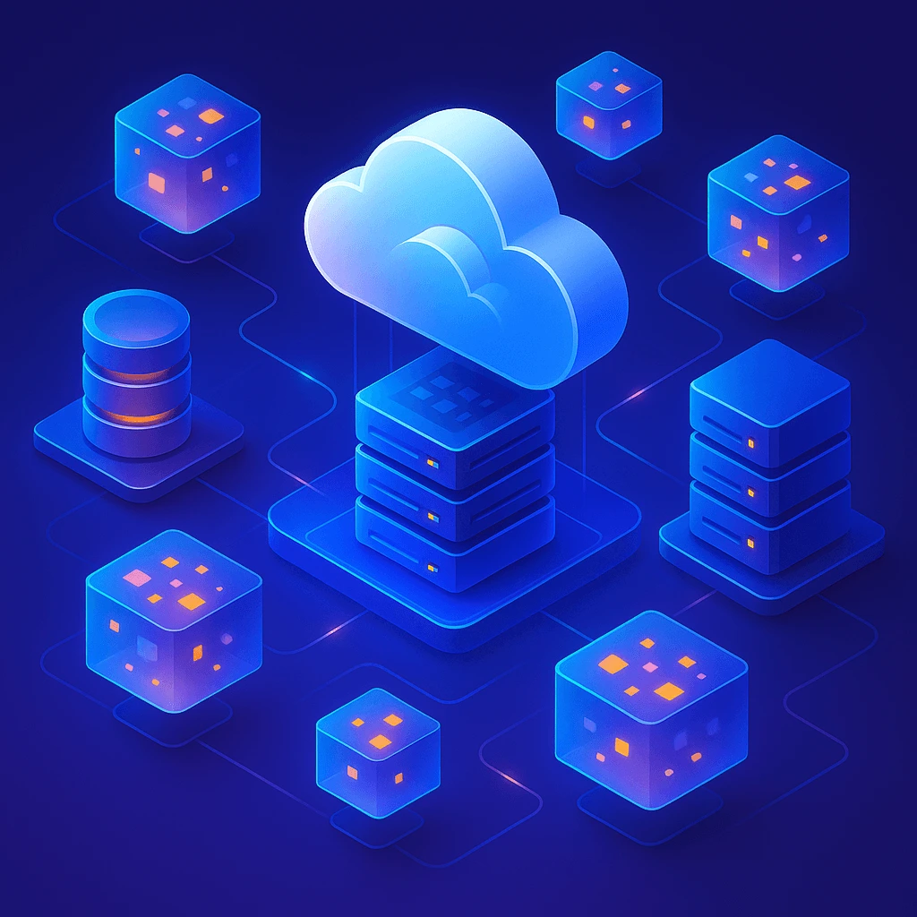 Cloud-Infrastruktur Illustration
