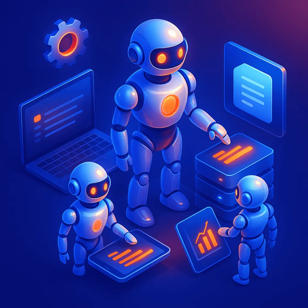 Digitale Mitarbeiter (RPA) Illustration